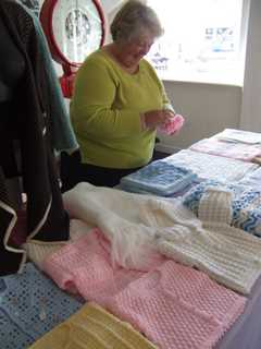 Pam Faulds at the Hands On section